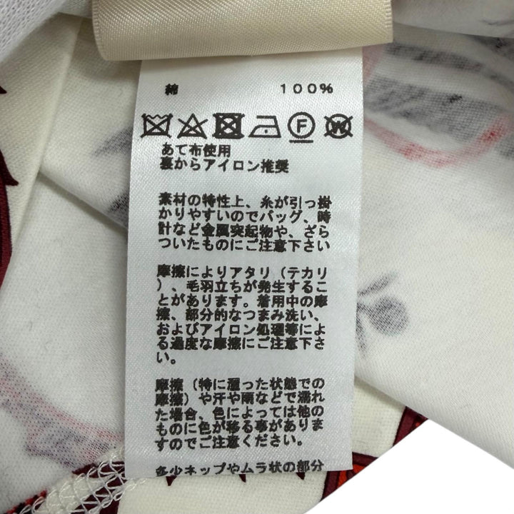 Excellent HERMES one piece Horse tack pattern T-shirt Ivory cotton 44 4E4523DL