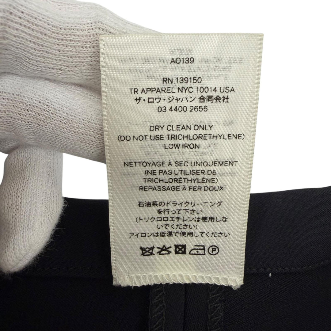 Excellent THE ROW Pants Logo button bottoms black Rayon Women 8 139150