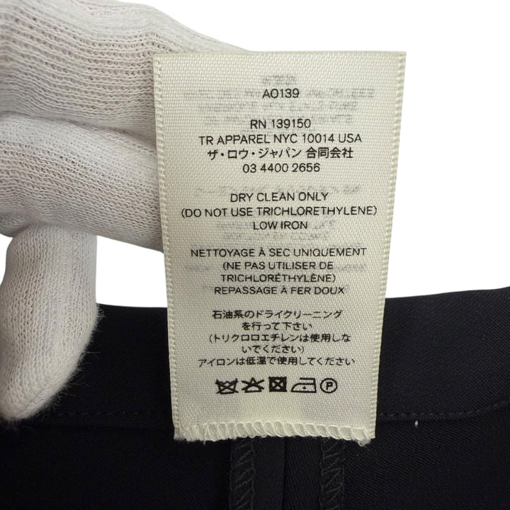 Excellent THE ROW Pants Logo button bottoms black Rayon Women 8 139150