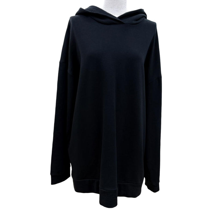 Great THE ROW hoodie ESSONI TOP Hooded Oversized black cotton Women S 386-K290
