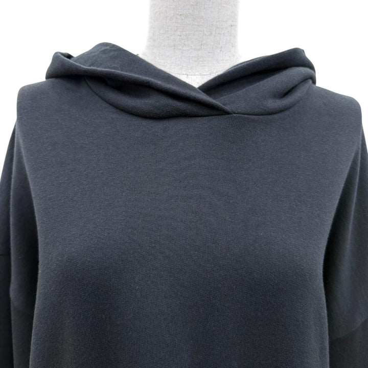 Great THE ROW hoodie ESSONI TOP Hooded Oversized black cotton Women S 386-K290