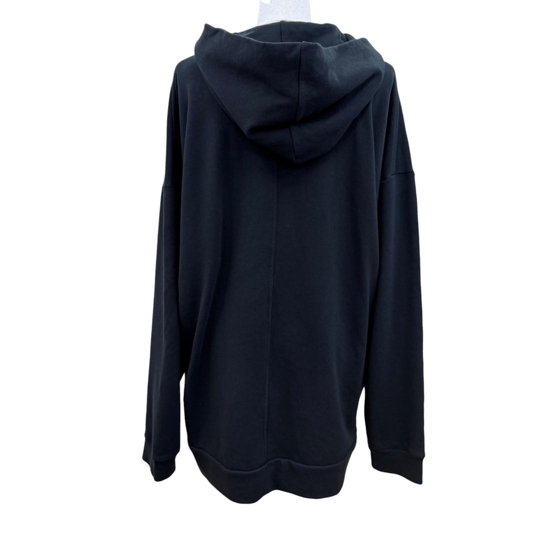 Great THE ROW hoodie ESSONI TOP Hooded Oversized black cotton Women S 386-K290