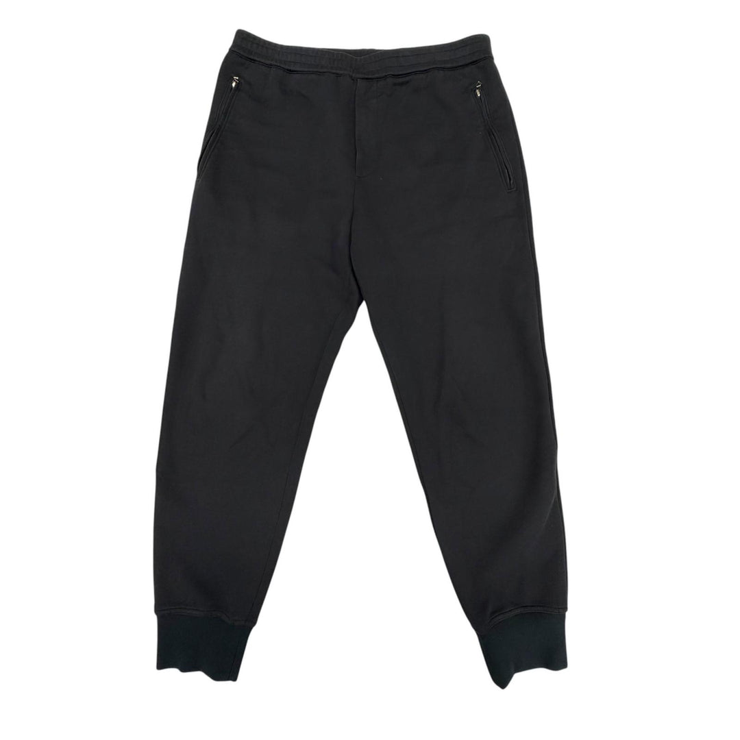 Great HERMES Pants Serie button black cotton mens 44 32-5422