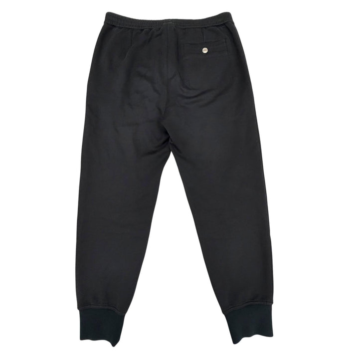 Great HERMES Pants Serie button black cotton mens 44 32-5422