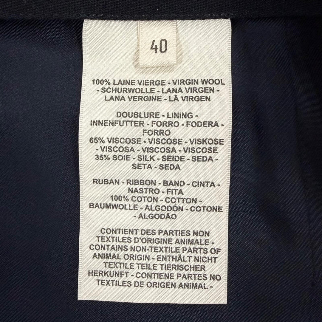 Excellent HERMES Tight Skirt Serie Metal Knee-Length black wool 40 3H0316DX