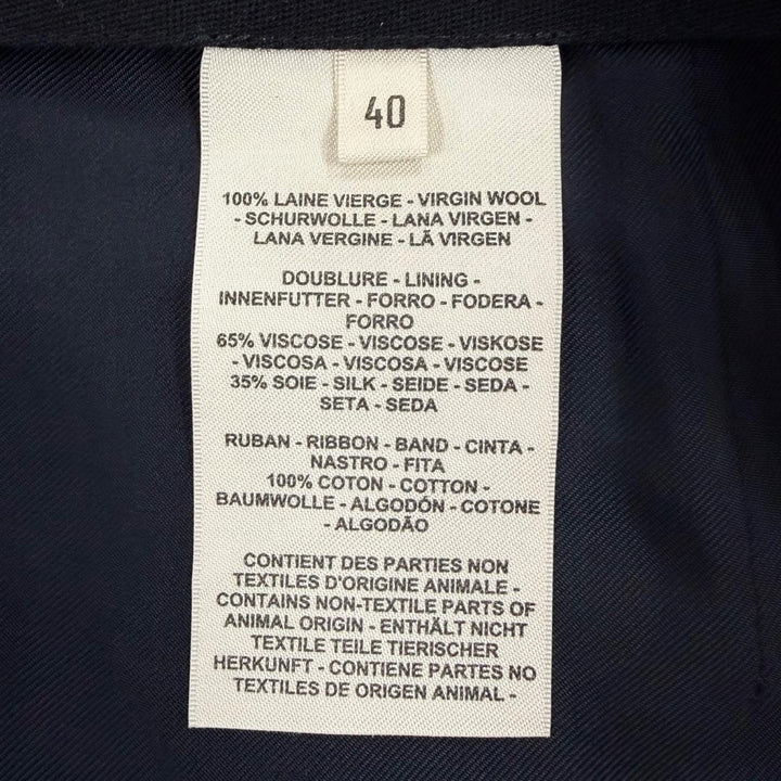 Excellent HERMES Tight Skirt Serie Metal Knee-Length black wool 40 3H0316DX