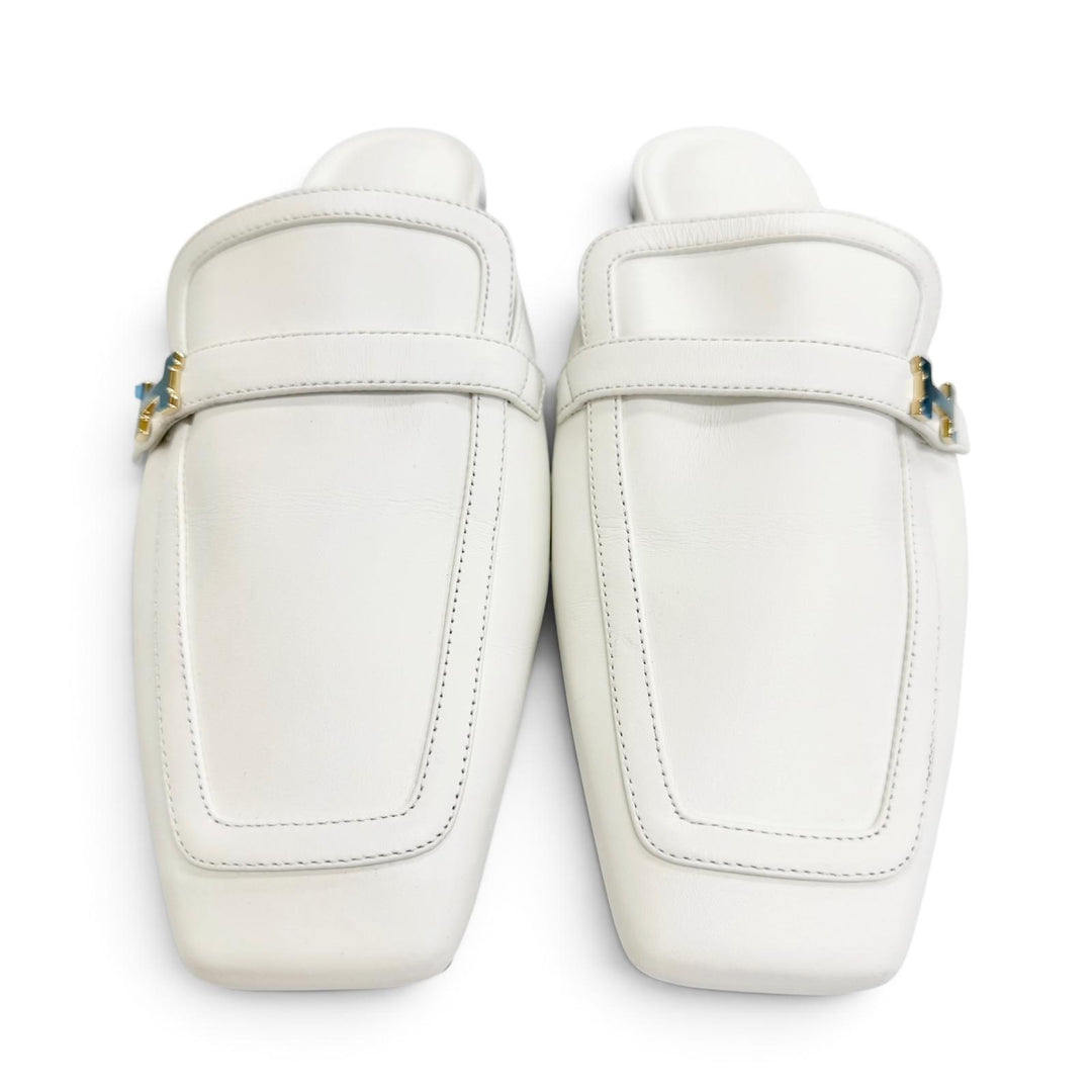 Pristine HERMES Mule Groupie H logo buckle, square toe, leather. 35.5 231055Z