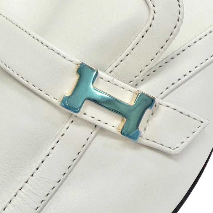 Pristine HERMES Mule Groupie H logo buckle, square toe, leather. 35.5 231055Z