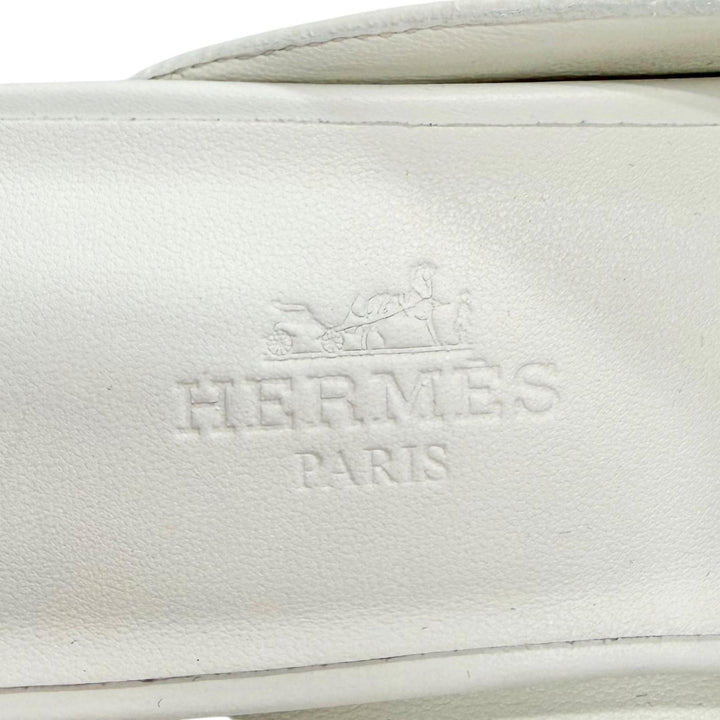 Pristine HERMES Mule Groupie H logo buckle, square toe, leather. 35.5 231055Z
