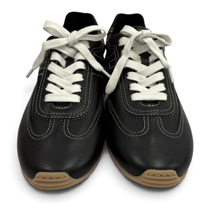 Pristine HERMES sneakers Master H logo lace-up leather black leather Women 36.5