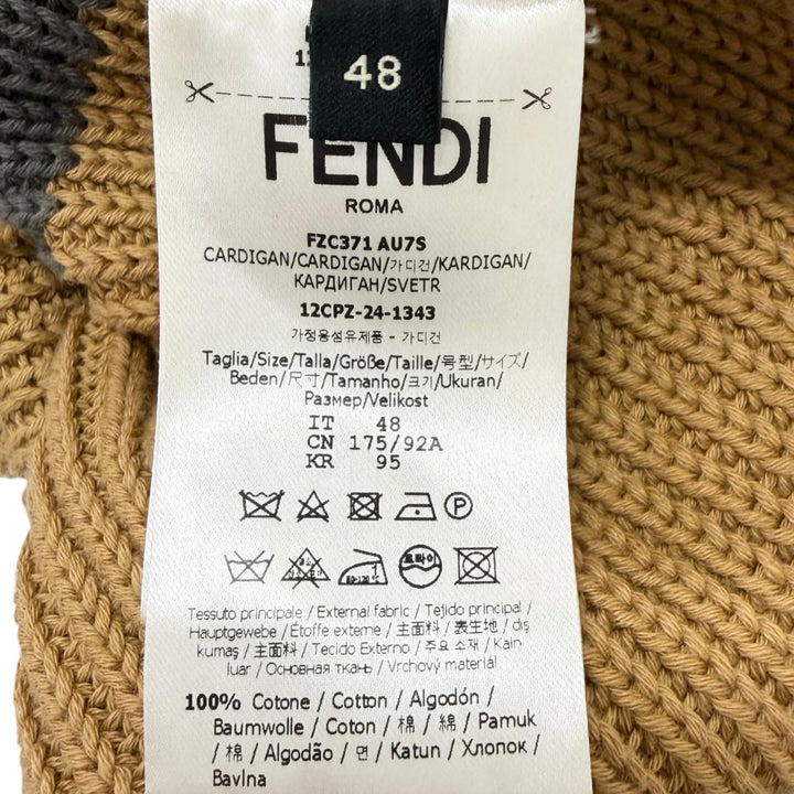 Excellent FENDI Best Icon Sleeveless Knit Polo Shirt Brown cotton