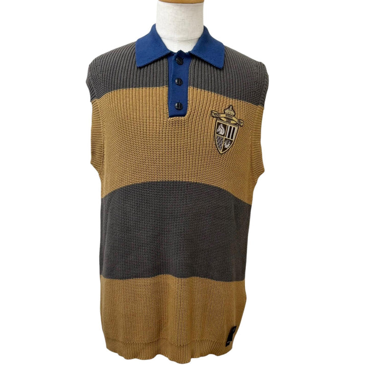 Excellent FENDI Best Icon Sleeveless Knit Polo Shirt Brown cotton