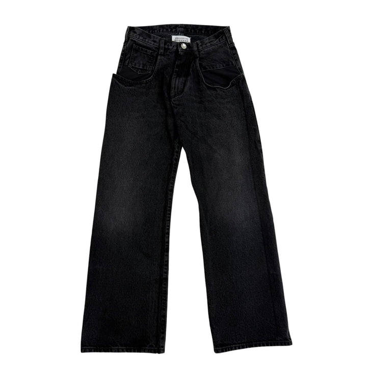 Excellent Maison Margiela 1 pants 5-pocket wide denim pants Black 38 S51LA0052