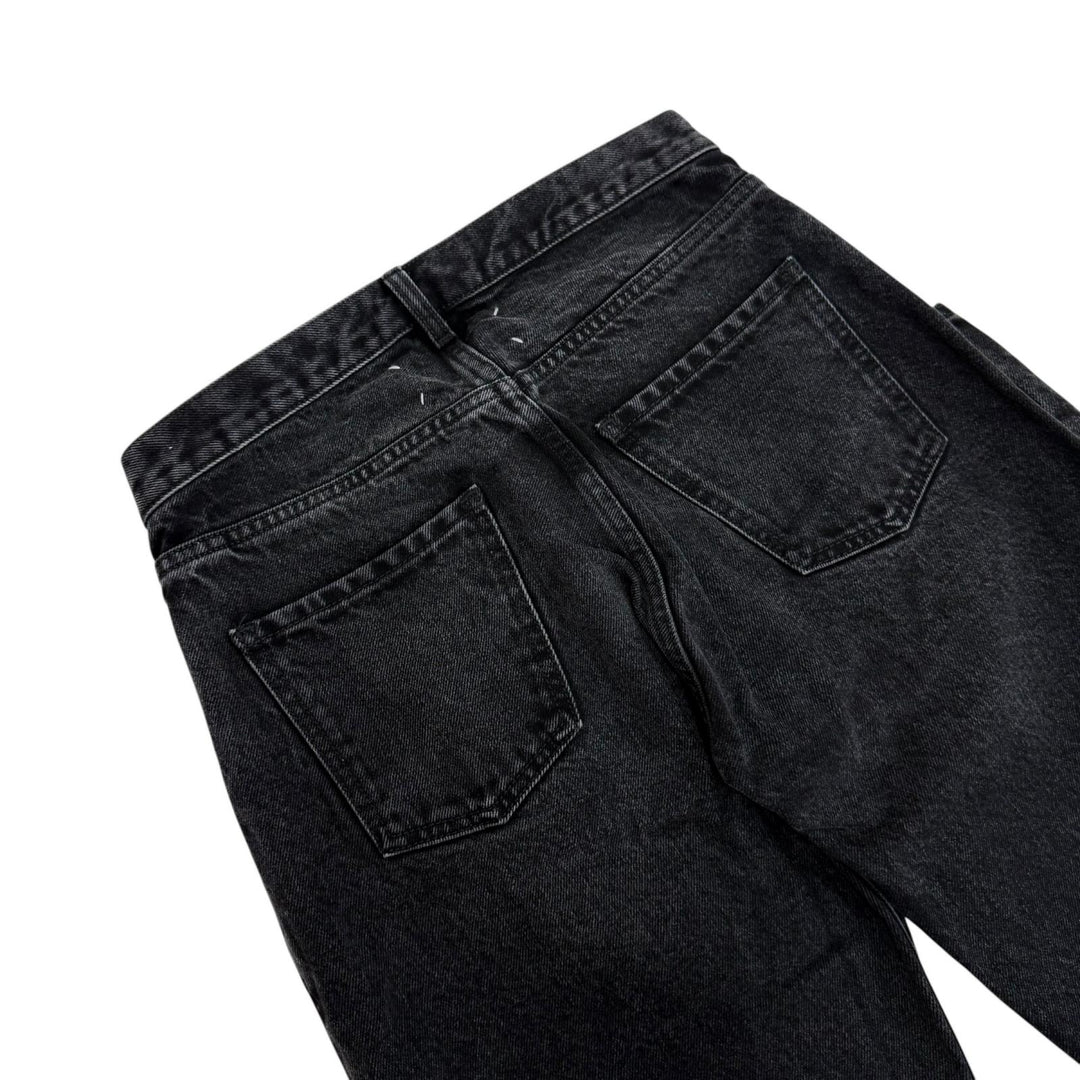 Excellent Maison Margiela 1 pants 5-pocket wide denim pants Black 38 S51LA0052