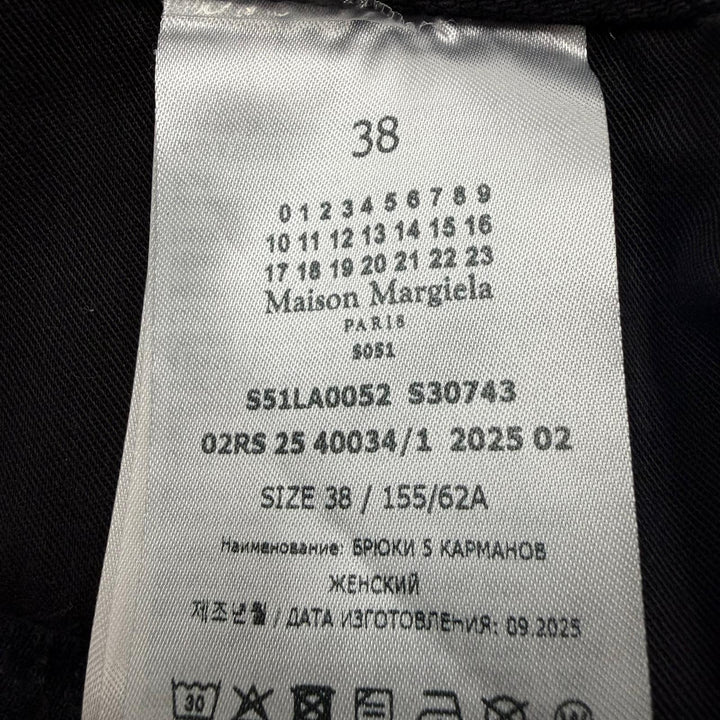 Excellent Maison Margiela 1 pants 5-pocket wide denim pants Black 38 S51LA0052