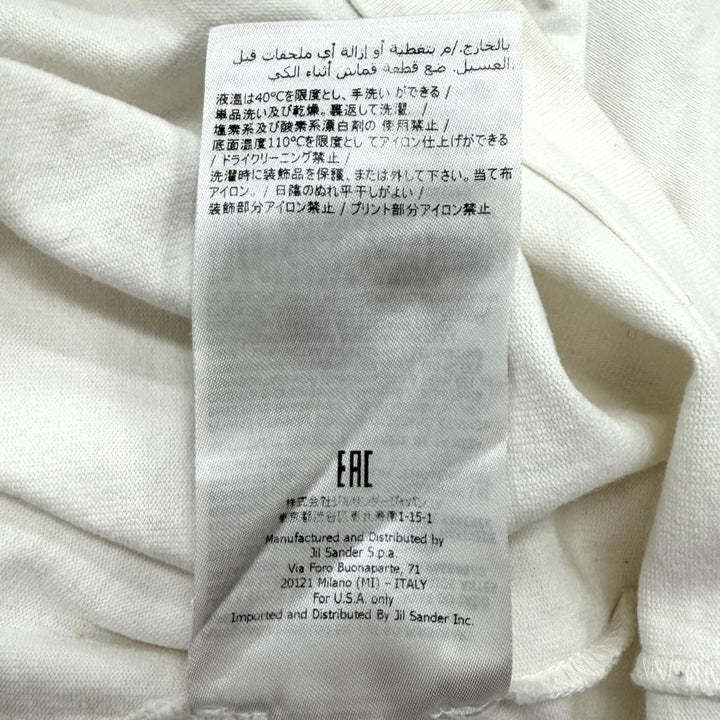 Great JIL SANDER Short sleeve T-shirt Oversized logo design cotton XS J02GC0001