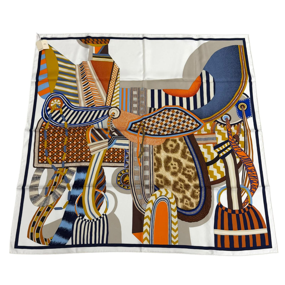 Pristine HERMES scarf La Selle Imaginaire The Imaginary Saddle silk Women