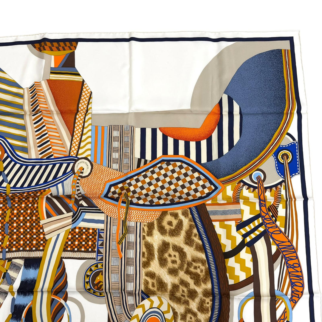 Pristine HERMES scarf La Selle Imaginaire The Imaginary Saddle silk Women