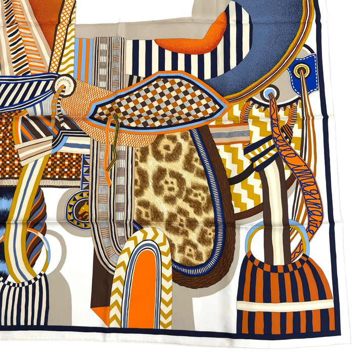 Pristine HERMES scarf La Selle Imaginaire The Imaginary Saddle silk Women