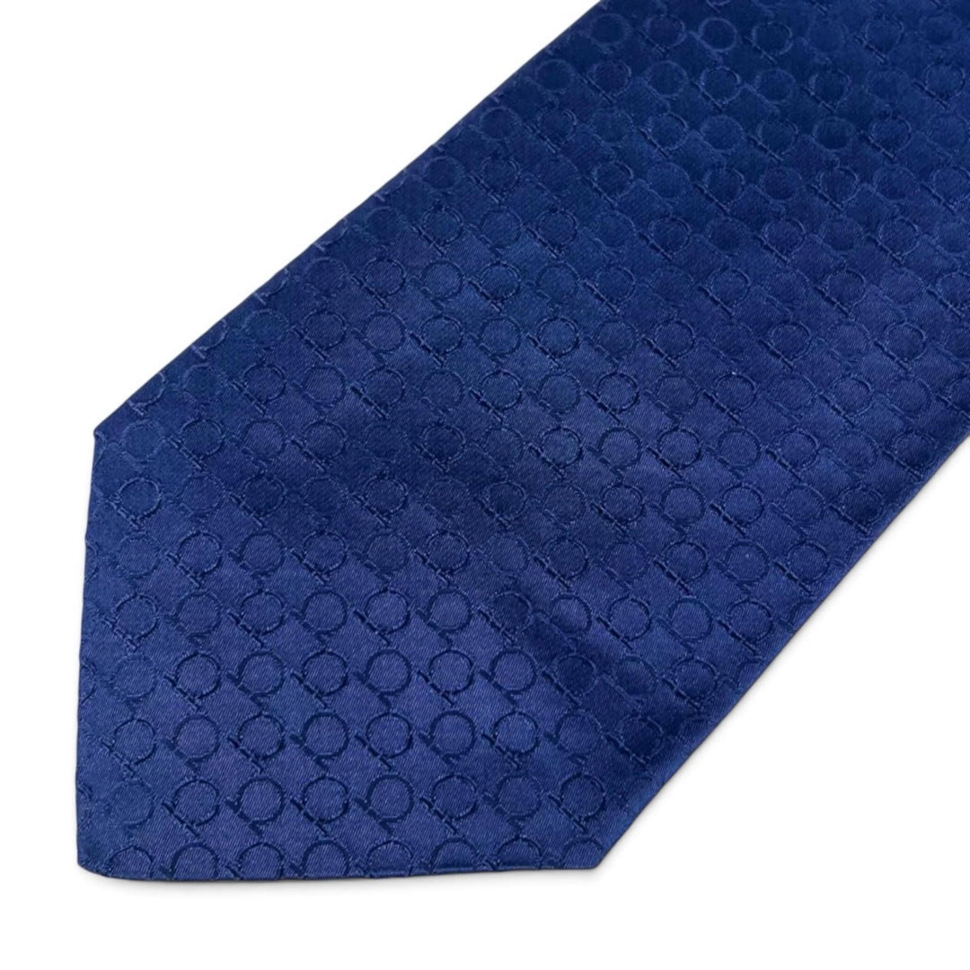 Pristine Salvatore Ferragamo tie Gancini all-over print silk tie, set of 2 silk