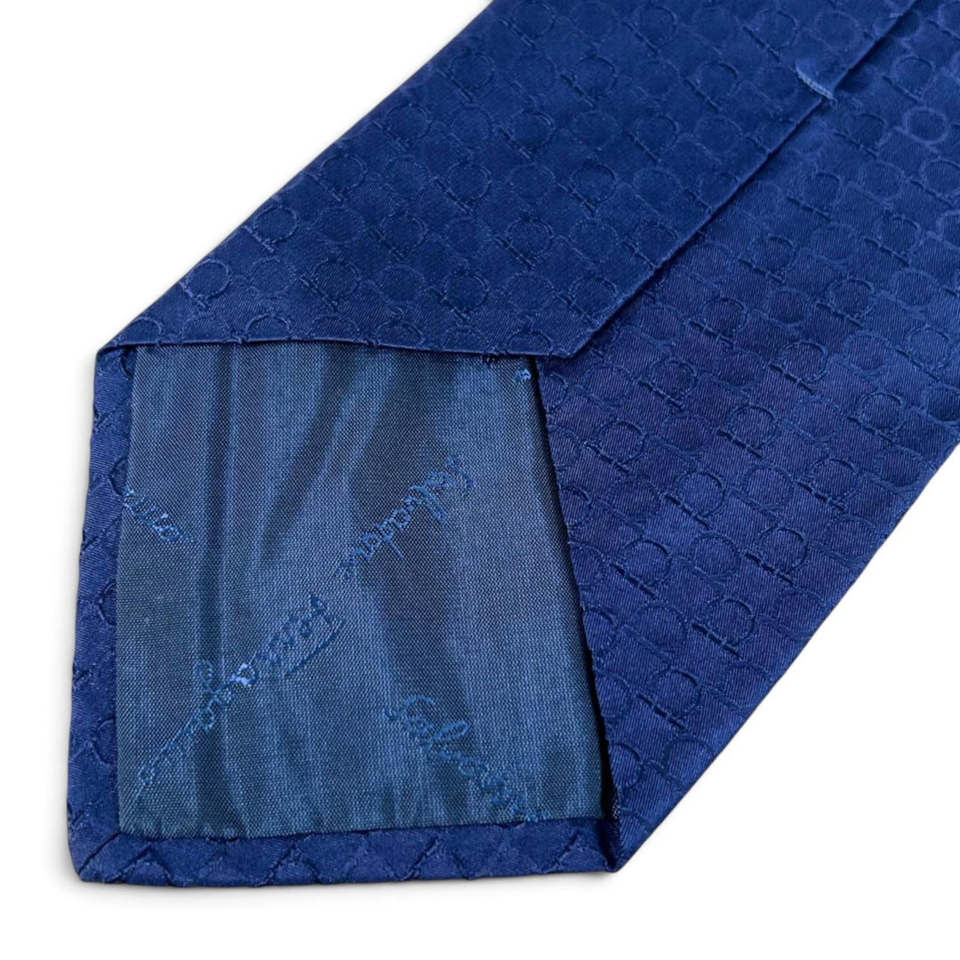 Pristine Salvatore Ferragamo tie Gancini all-over print silk tie, set of 2 silk