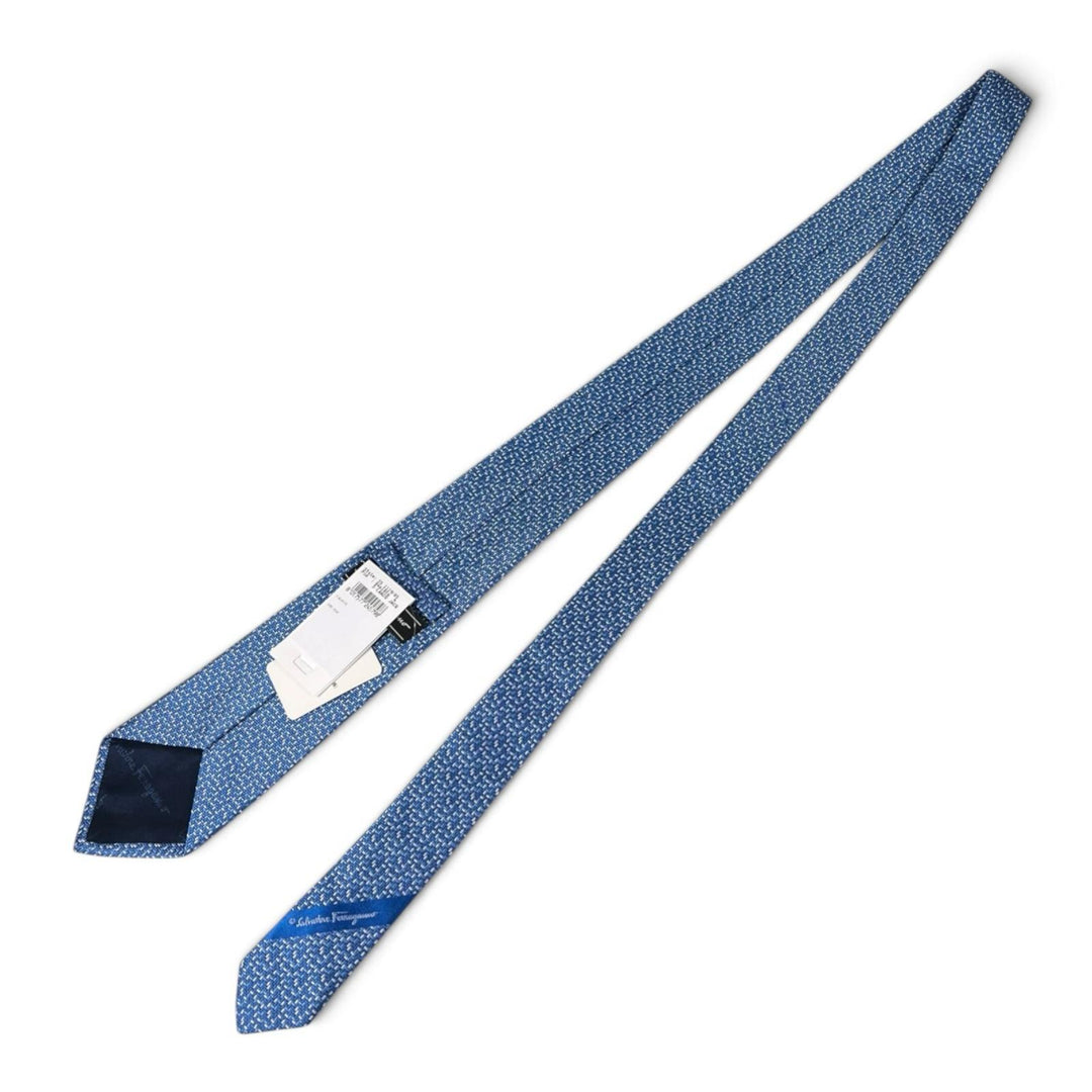 Pristine Salvatore Ferragamo tie Gancini all-over print silk tie, set of 2 silk