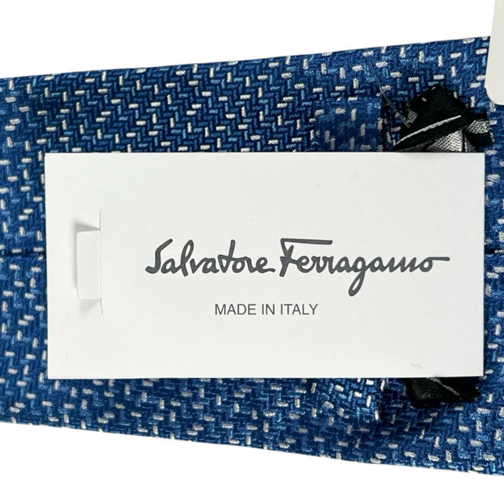 Pristine Salvatore Ferragamo tie Gancini all-over print silk tie, set of 2 silk