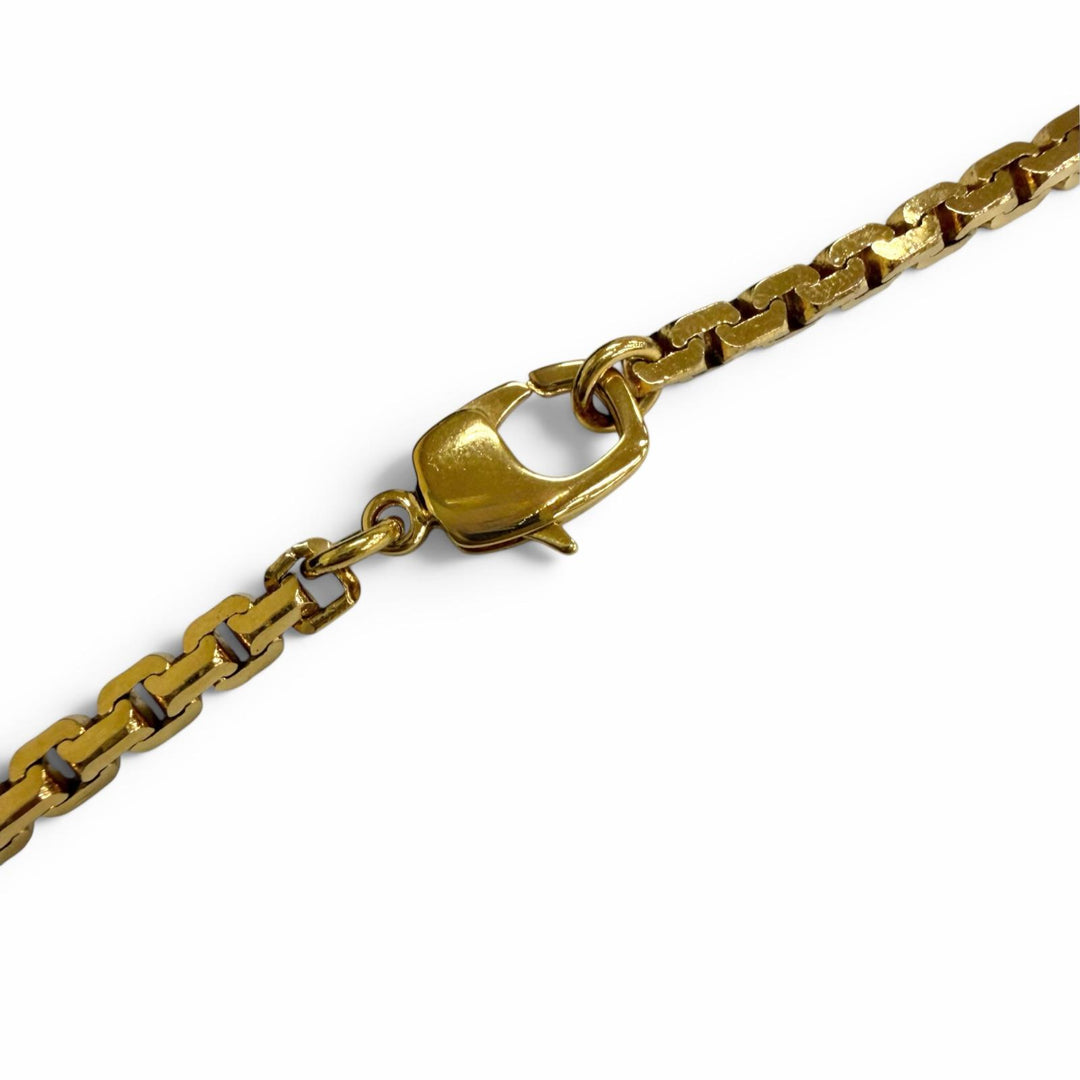 Great VERSACE Necklace Medusa dog tag gold mens DG14698