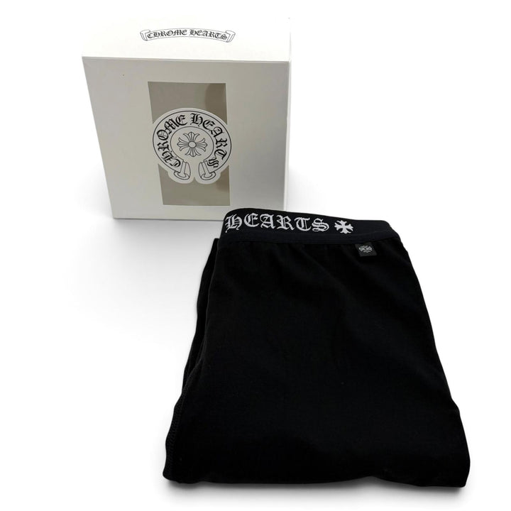 Pristine CHROME HEARTS Pants Horseshoe Spats Leggings black cotton Women M