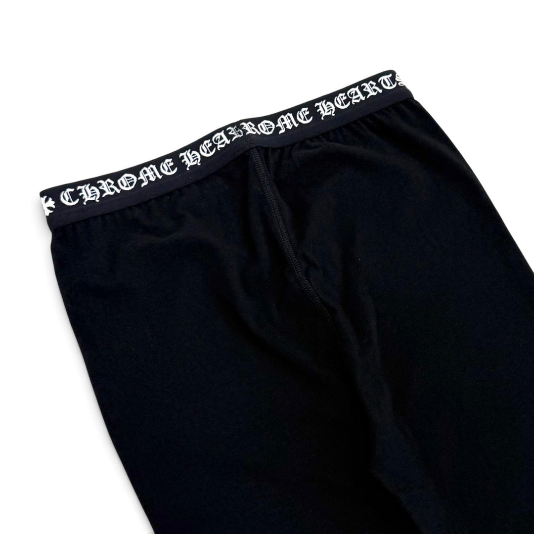 Pristine CHROME HEARTS Pants Horseshoe Spats Leggings black cotton Women M