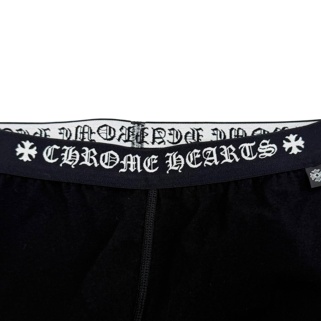 Pristine CHROME HEARTS Pants Horseshoe Spats Leggings black cotton Women M