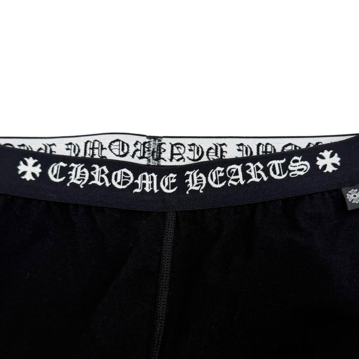 Pristine CHROME HEARTS Pants Horseshoe Spats Leggings black cotton Women M