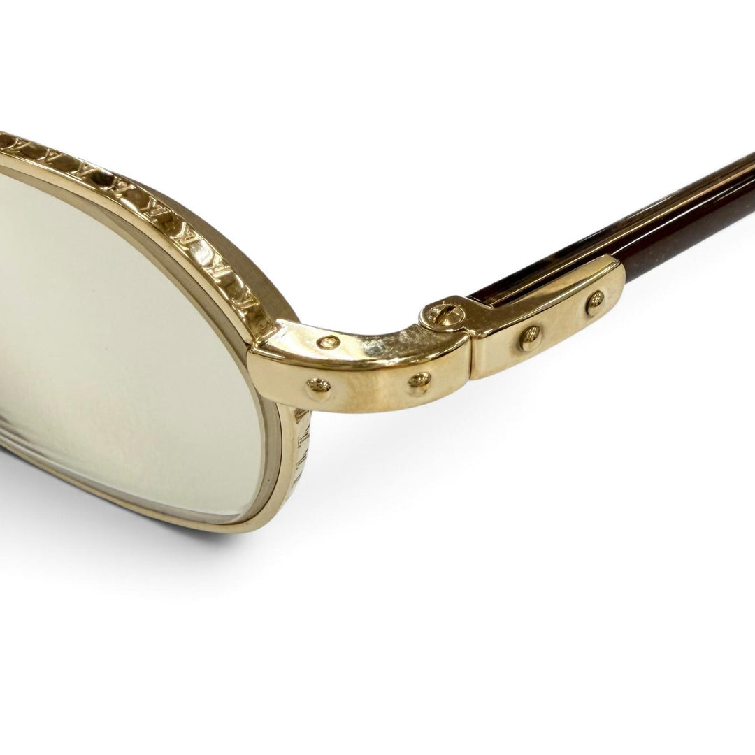 Great LOUIS VUITTON sunglasses Conspiration Two Bridges gold Women Z0038U