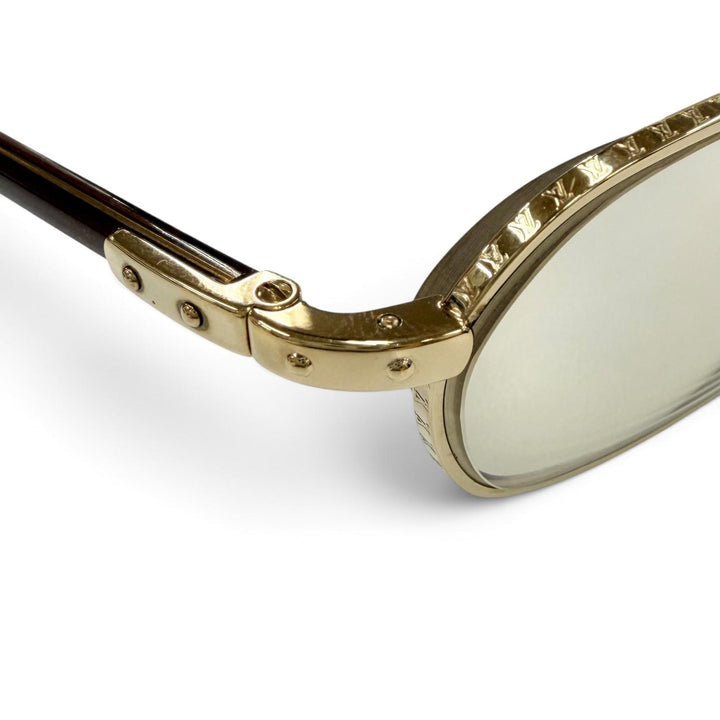 Great LOUIS VUITTON sunglasses Conspiration Two Bridges gold Women Z0038U