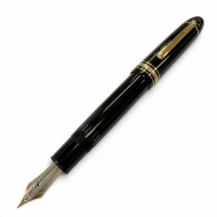 Very Good MONTBLANC fountain pen Meisterstück 149 white star black 14K mens