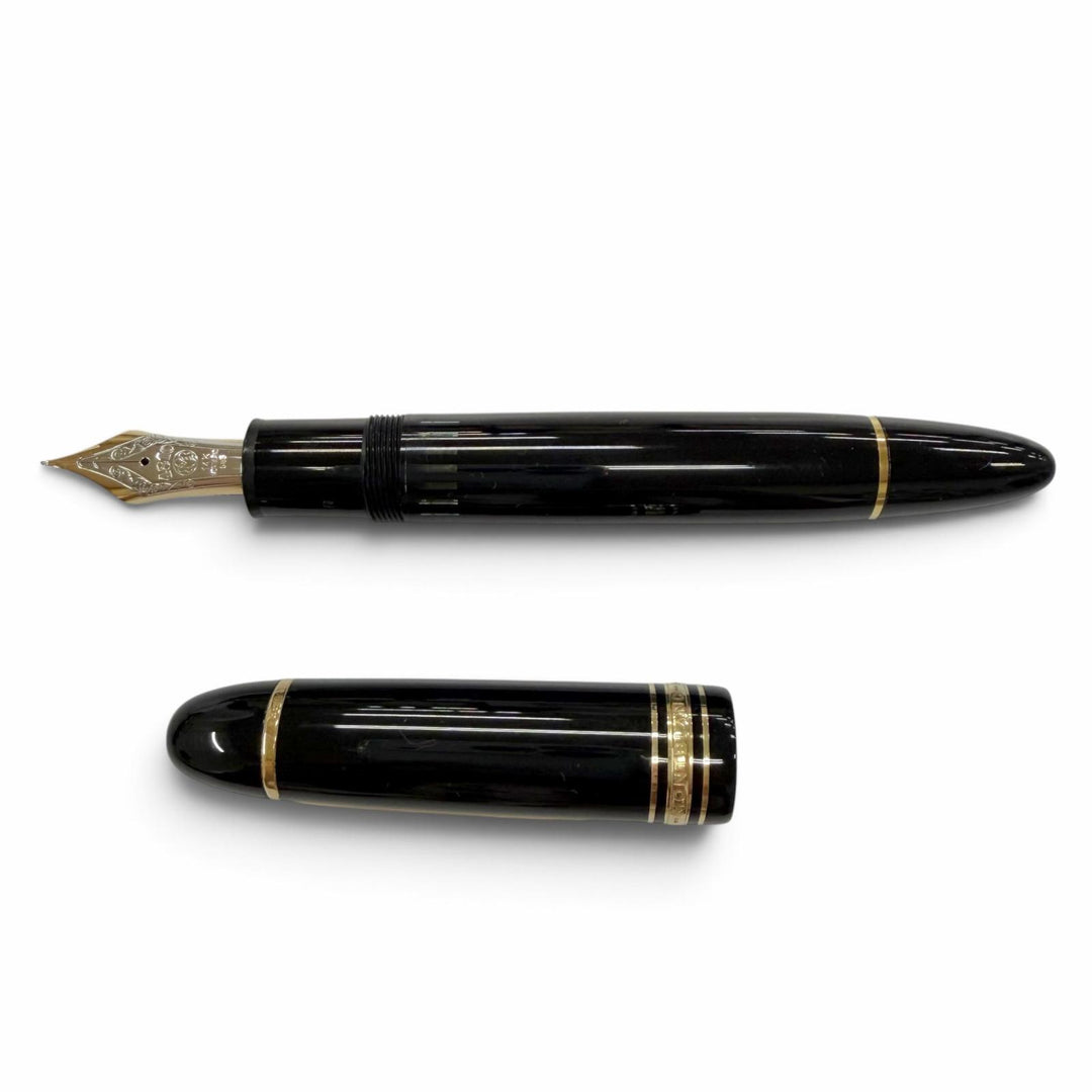 Very Good MONTBLANC fountain pen Meisterstück 149 white star black 14K mens