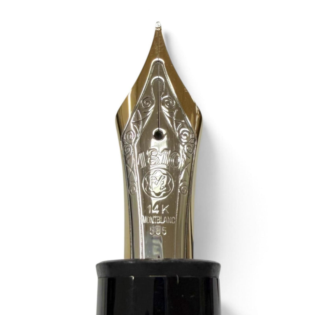 Very Good MONTBLANC fountain pen Meisterstück 149 white star black 14K mens