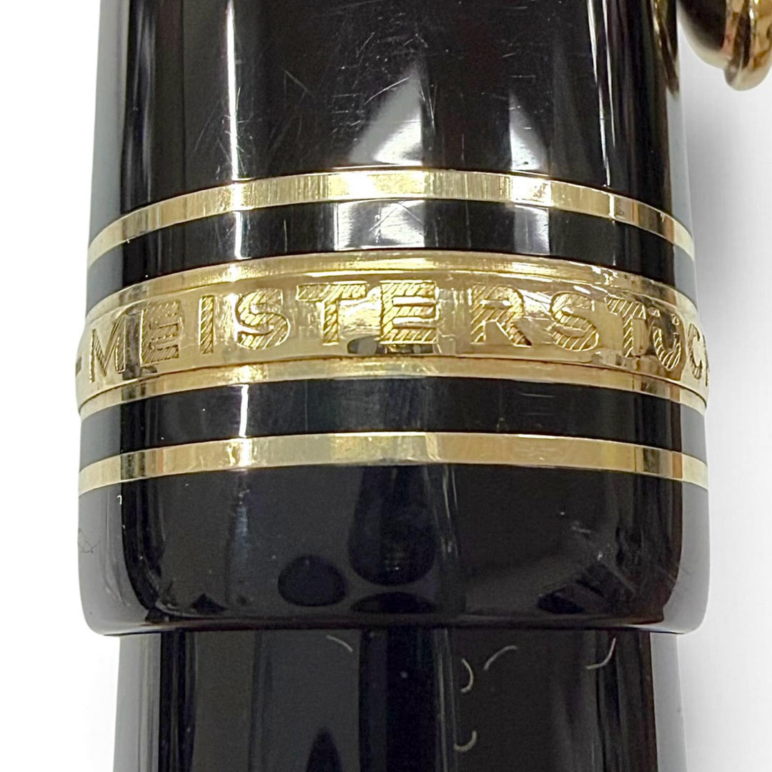 Very Good MONTBLANC fountain pen Meisterstück 149 white star black 14K mens