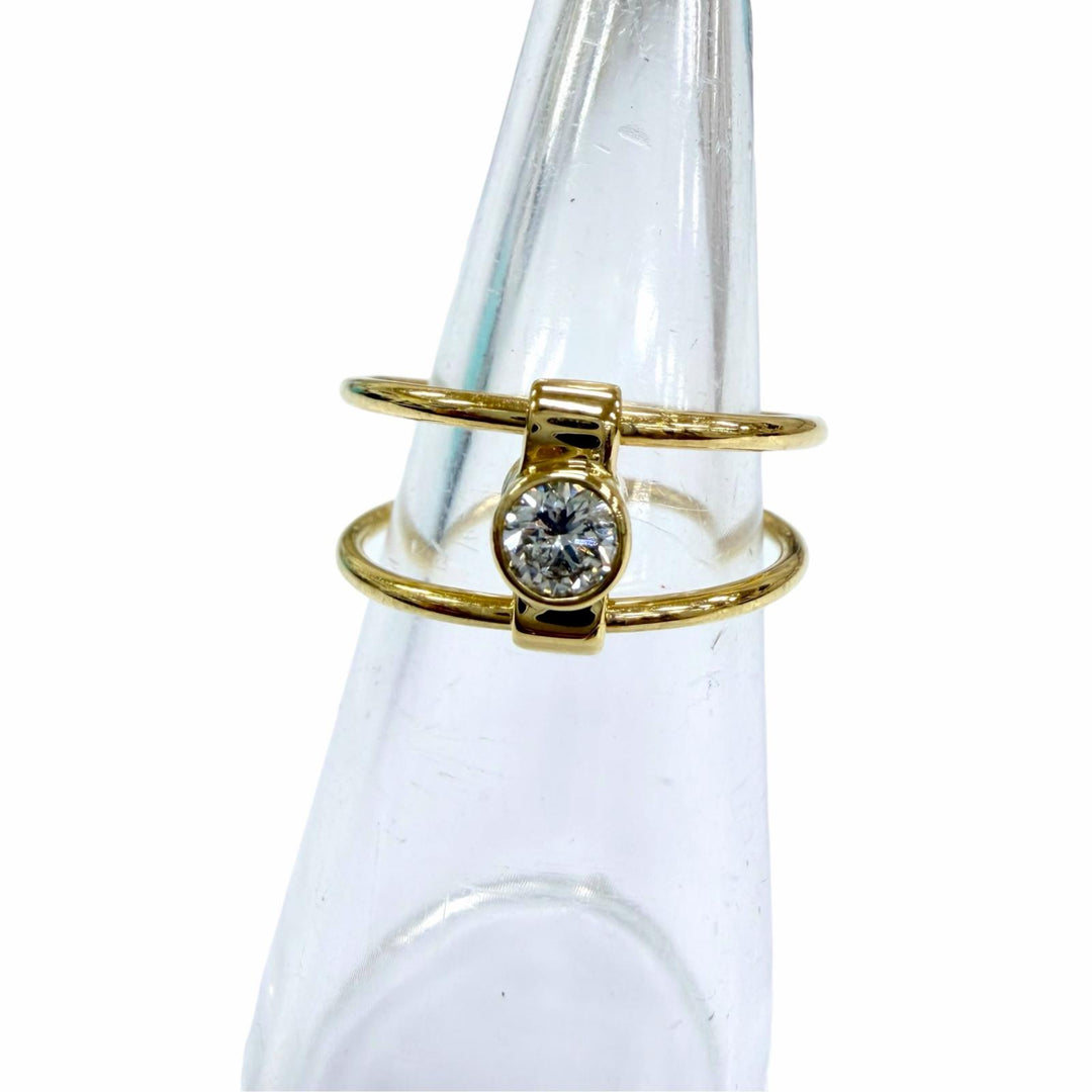 Great TIFFANY&Co. Ring ring Diamond Reversible Yellow Gold 18K Women