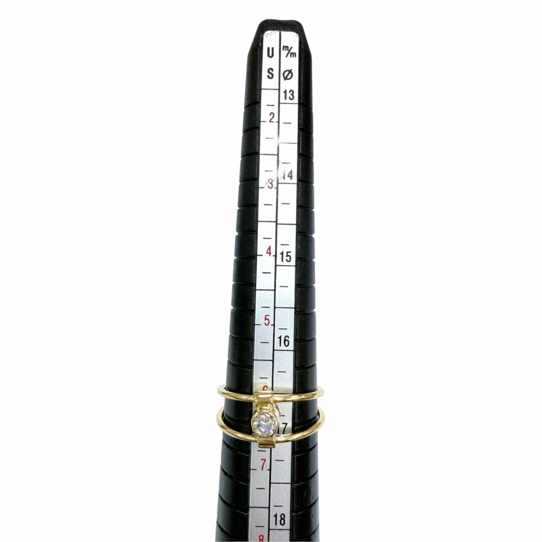 Great TIFFANY&Co. Ring ring Diamond Reversible Yellow Gold 18K Women