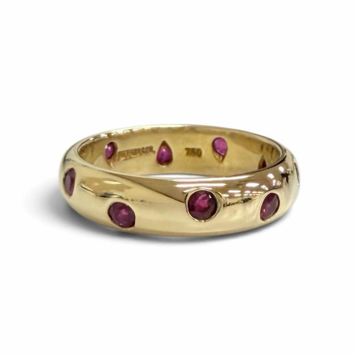Excellent TIFFANY&Co. Ring ring Dots Ruby Ring 750(YG) Yellow Gold 750 Women
