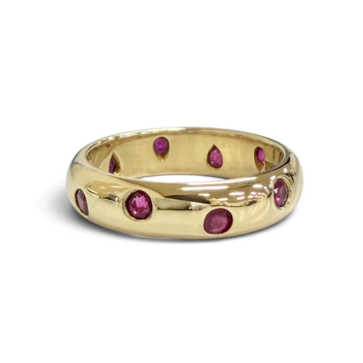 Excellent TIFFANY&Co. Ring ring Dots Ruby Ring 750(YG) Yellow Gold 750 Women