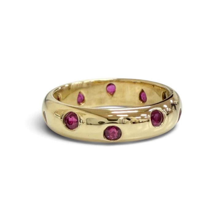Excellent TIFFANY&Co. Ring ring Dots Ruby Ring 750(YG) Yellow Gold 750 Women