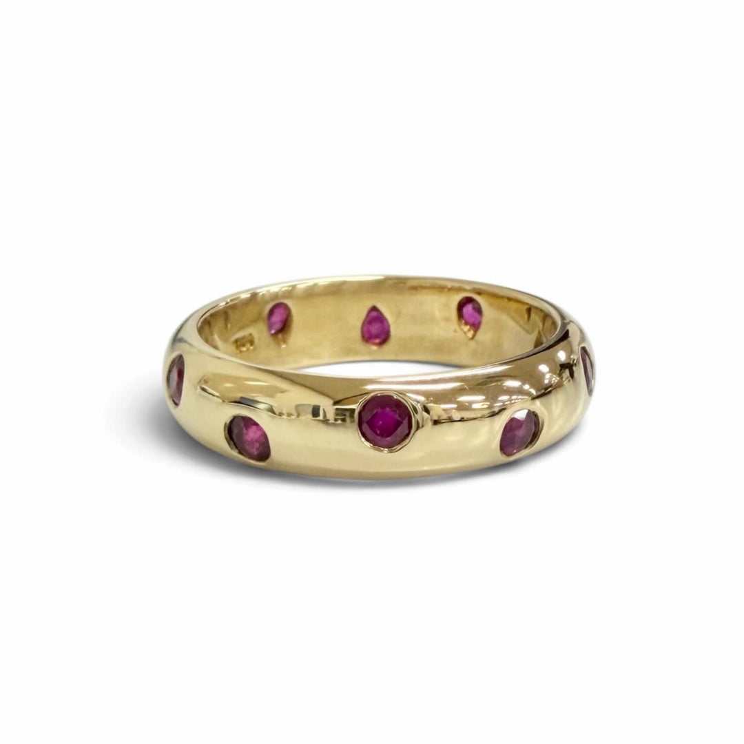 Excellent TIFFANY&Co. Ring ring Dots Ruby Ring 750(YG) Yellow Gold 750 Women