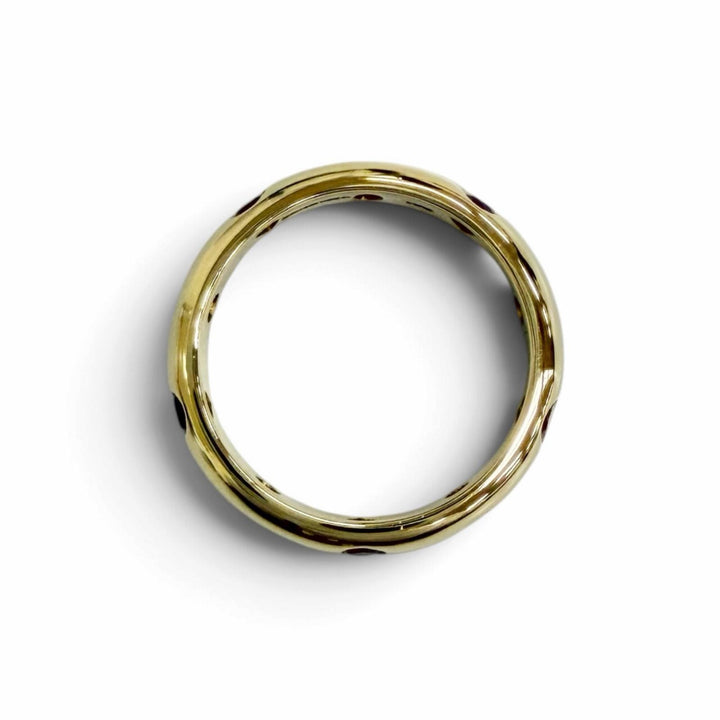 Excellent TIFFANY&Co. Ring ring Dots Ruby Ring 750(YG) Yellow Gold 750 Women