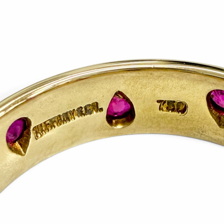 Excellent TIFFANY&Co. Ring ring Dots Ruby Ring 750(YG) Yellow Gold 750 Women