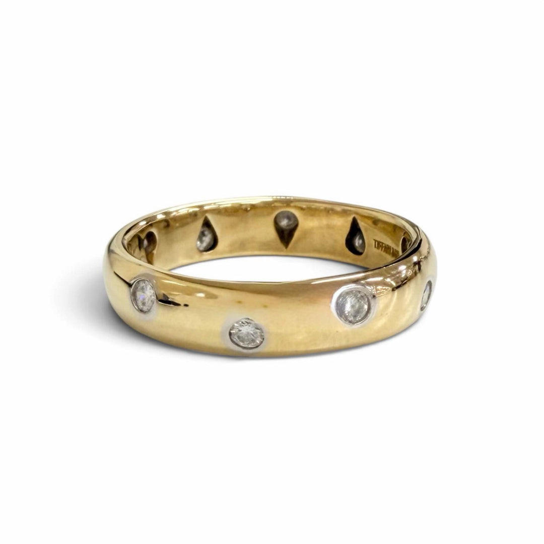Great TIFFANY&Co. Ring ring Dot diamond ring 750(YG) Pt950 Yellow Gold 750 Women