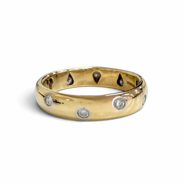 Great TIFFANY&Co. Ring ring Dot diamond ring 750(YG) Pt950 Yellow Gold 750 Women
