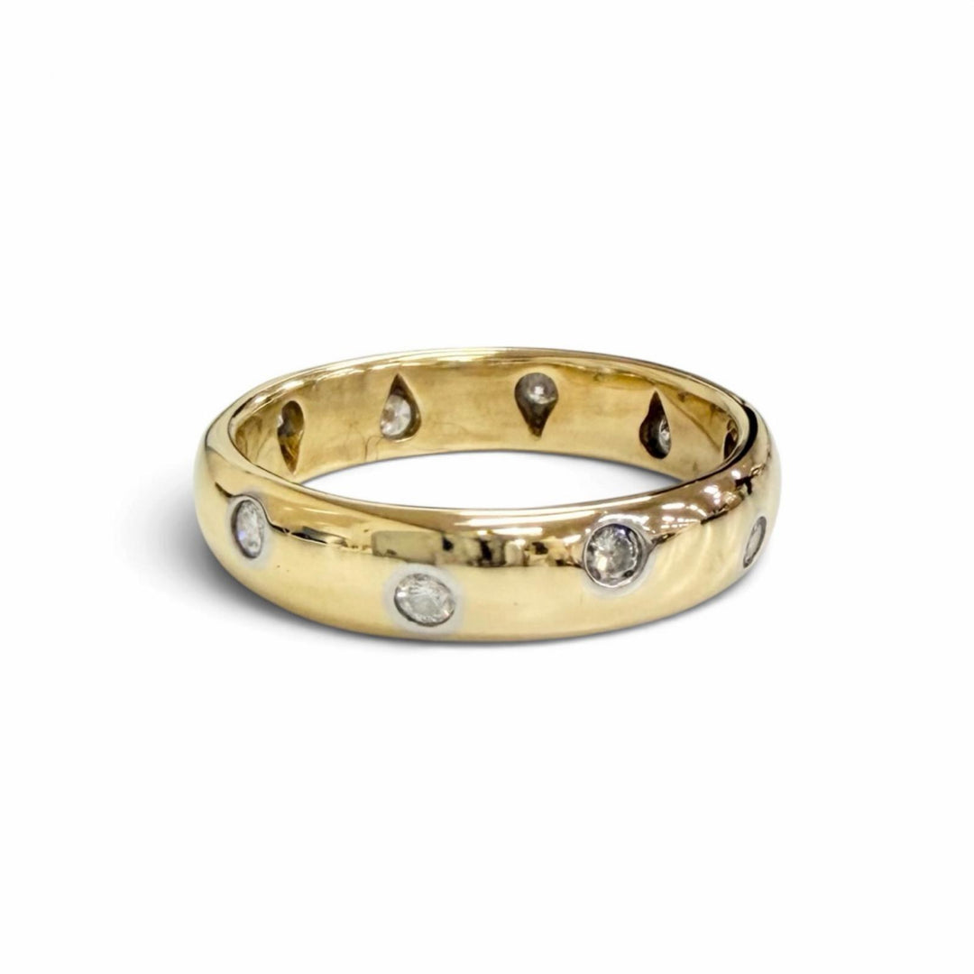 Great TIFFANY&Co. Ring ring Dot diamond ring 750(YG) Pt950 Yellow Gold 750 Women