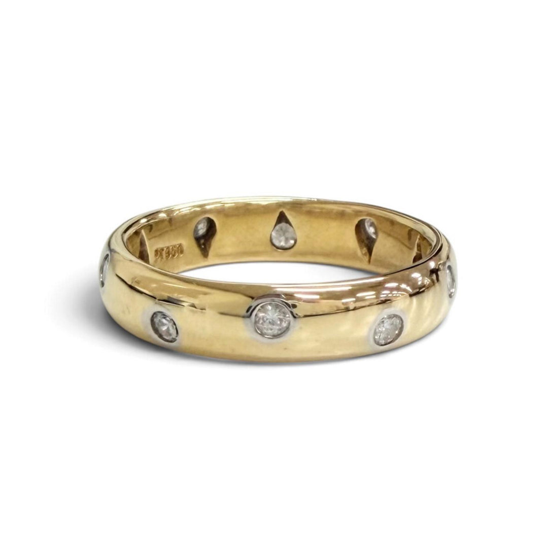 Great TIFFANY&Co. Ring ring Dot diamond ring 750(YG) Pt950 Yellow Gold 750 Women